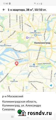 1-комнатная квартира, 38 м², 10/10 эт. в аренду посуточно в Калининграде Калининград - изображение 1