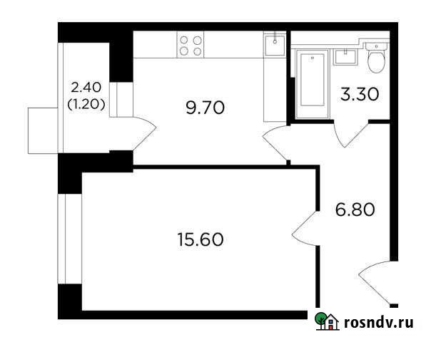 1-комнатная квартира, 36.6 м², 6/17 эт. на продажу в Мытищах Мытищи - изображение 1