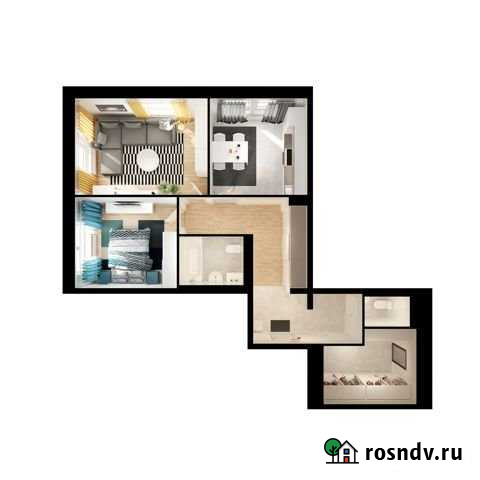 2-комнатная квартира, 68.8 м², 10/17 эт. на продажу в Андреевке Андреевка - изображение 1