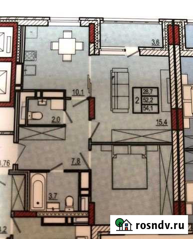 2-комнатная квартира, 54.1 м², 2/25 эт. на продажу в Долгопрудном Долгопрудный - изображение 1