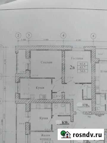 2-комнатная квартира, 65.8 м², 6/16 эт. на продажу в Тамбове Тамбов - изображение 1
