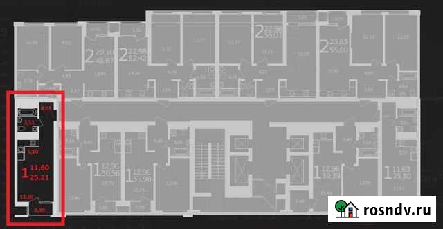 Квартира-студия, 25.2 м², 21/25 эт. на продажу в Уфе Уфа - изображение 1