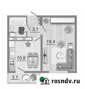 1-комнатная квартира, 38.2 м², 4/17 эт. на продажу в Воронеже Воронеж - изображение 1