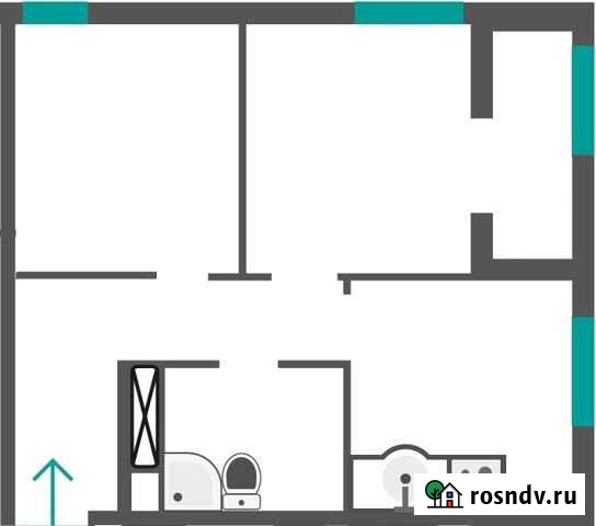 2-комнатная квартира, 50 м², 2/8 эт. на продажу в Симферополе Симферополь - изображение 1
