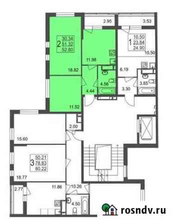2-комнатная квартира, 52.8 м², 3/8 эт. на продажу в Красногорске Московской области Красногорск