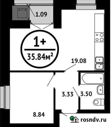 1-комнатная квартира, 35 м², 7/8 эт. на продажу в Уфе Уфа - изображение 1