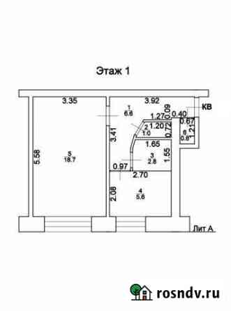 1-комнатная квартира, 35.5 м², 1/2 эт. на продажу в Высокой Горе Высокая Гора