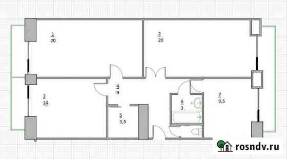 3-комнатная квартира, 81 м², 4/5 эт. на продажу в Севастополе Севастополь