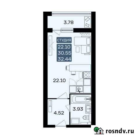 Квартира-студия, 32.4 м², 11/17 эт. на продажу в Домодедово Домодедово - изображение 1