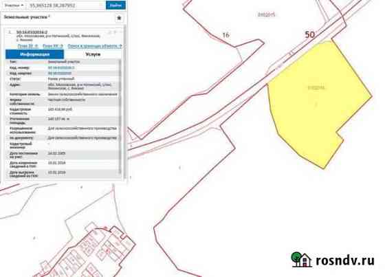 Участок СНТ, ДНП 1401 сот. на продажу в Ногинске Ногинск