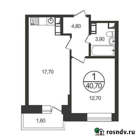 1-комнатная квартира, 40.7 м², 8/17 эт. на продажу в Люберцах Люберцы