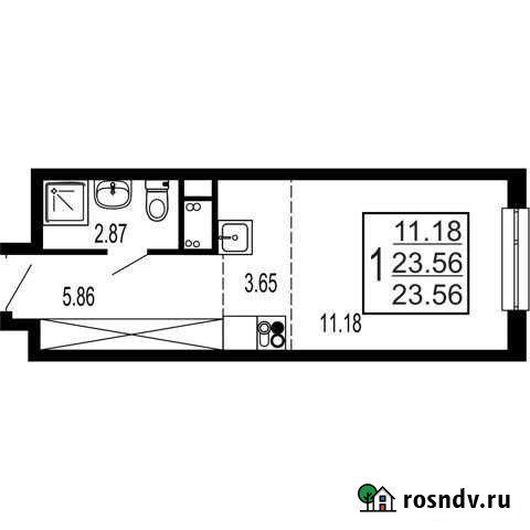 Квартира-студия, 23.6 м², 10/17 эт. на продажу в Лыткарино Лыткарино - изображение 1