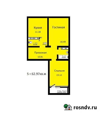 2-комнатная квартира, 63 м², 13/17 эт. на продажу в Оренбурге Оренбург - изображение 1