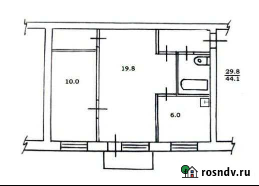2-комнатная квартира, 44 м², 1/5 эт. на продажу в Братске Братск - изображение 1