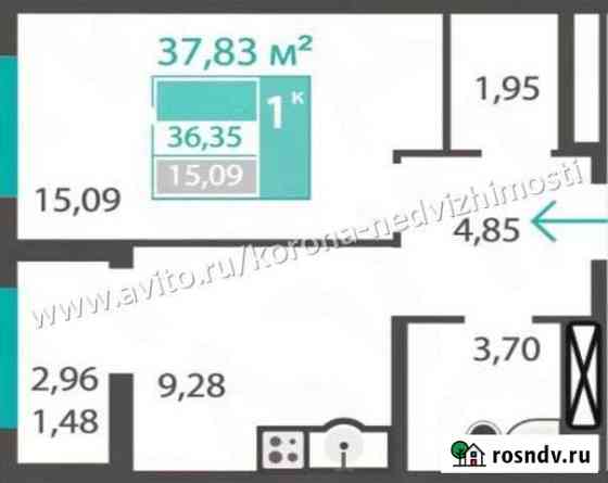 1-комнатная квартира, 37.8 м², 10/15 эт. на продажу в Симферополе Симферополь