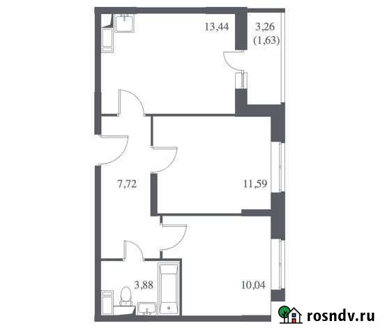 2-комнатная квартира, 48.3 м², 8/14 эт. на продажу в Щербинке Щербинка - изображение 1