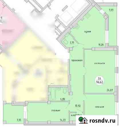 3-комнатная квартира, 103.7 м², 4/17 эт. на продажу в Новосибирске Новосибирск