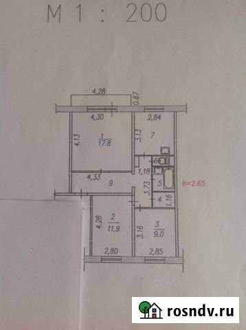 3-комнатная квартира, 63 м², 8/10 эт. на продажу в Новокузнецке Новокузнецк - изображение 1