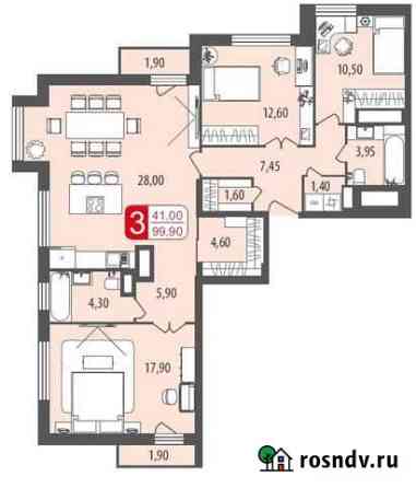 4-комнатная квартира, 100 м², 15/19 эт. на продажу в Москве Москва