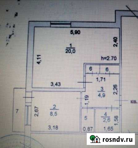 1-комнатная квартира, 40 м², 1/5 эт. в аренду на длительный срок в Нефтеюганске Нефтеюганск - изображение 1