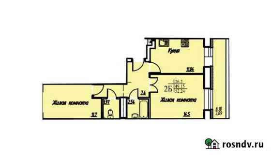 2-комнатная квартира, 52.2 м², 7/10 эт. на продажу в Осиново Осиново