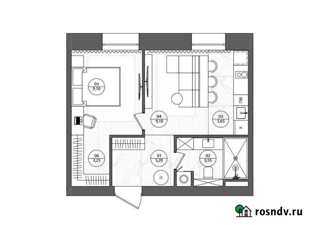 Квартира со свободной планировкой, 39.2 м², 6/7 эт. на продажу в Москве Москва - изображение 1