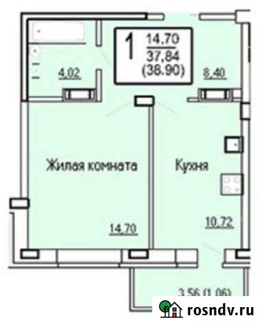 1-комнатная квартира, 43.1 м², 2/9 эт. на продажу в Чебоксарах Чебоксары - изображение 1