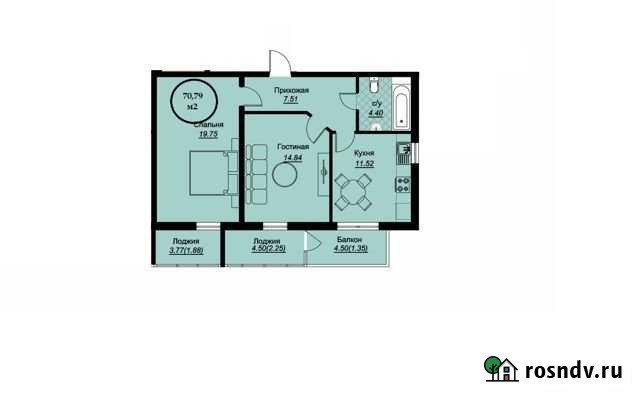 2-комнатная квартира, 70.8 м², 6/7 эт. на продажу в Керче Керчь - изображение 1