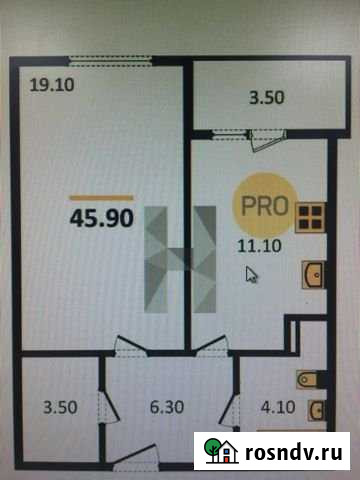 1-комнатная квартира, 45.2 м², 22/25 эт. на продажу в Самаре Самара - изображение 1