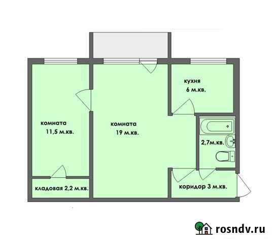 2-комнатная квартира, 42 м², 4/5 эт. на продажу в Камне-на-Оби Камень-на-Оби - изображение 1