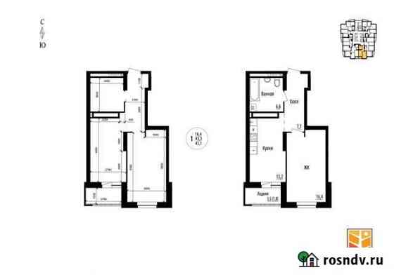 1-комнатная квартира, 45.1 м², 26/30 эт. на продажу в Екатеринбурге Екатеринбург