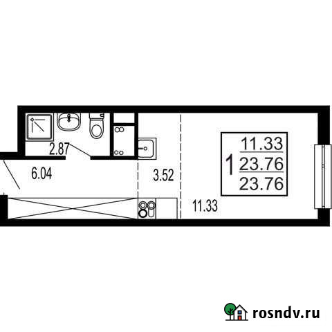 Квартира-студия, 23.8 м², 13/17 эт. на продажу в Лыткарино Лыткарино - изображение 1