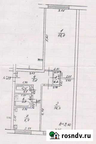 2-комнатная квартира, 47 м², 1/5 эт. на продажу в Сухиничах Сухиничи - изображение 1