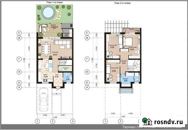 Таунхаус 136.9 м² на участке 2 сот. на продажу в Краснодаре Краснодар - изображение 1