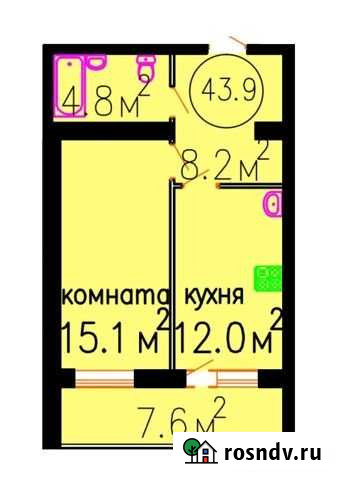 1-комнатная квартира, 41 м², 3/3 эт. на продажу в Подстепках Подстепки - изображение 1