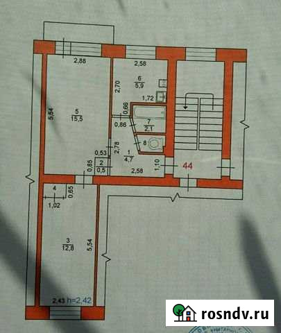 2-комнатная квартира, 43 м², 3/5 эт. на продажу в Белогорске Амурской области Белогорск - изображение 1