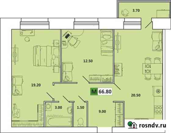 3-комнатная квартира, 67 м², 2/10 эт. на продажу в Архангельске Архангельск