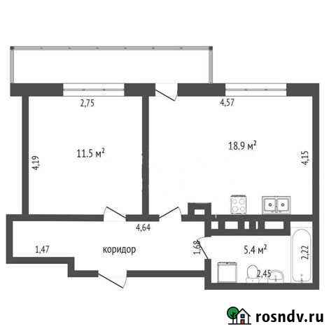 1-комнатная квартира, 40 м², 3/16 эт. на продажу в Тюмени Тюмень - изображение 1