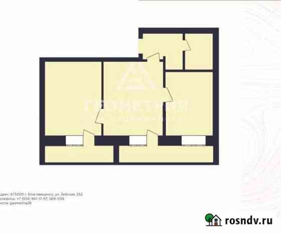 2-комнатная квартира, 49 м², 1/3 эт. на продажу в Благовещенске Амурской области Благовещенск