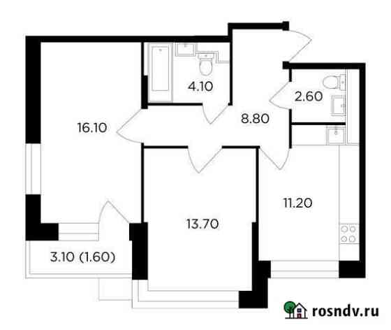 2-комнатная квартира, 58.1 м², 18/18 эт. на продажу в Мытищах Мытищи