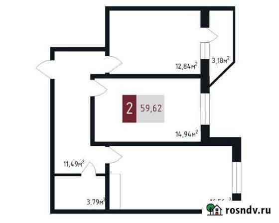 2-комнатная квартира, 59.6 м², 12/12 эт. на продажу в Новороссийске Новороссийск