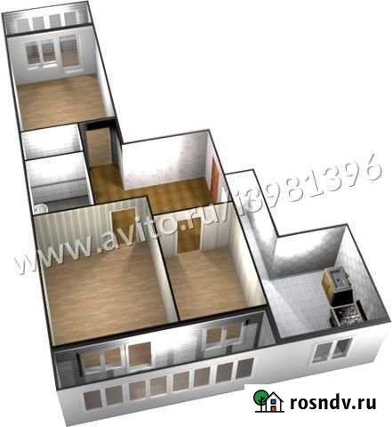 3-комнатная квартира, 75.9 м², 6/10 эт. на продажу в Зеленодольске Зеленодольск - изображение 1