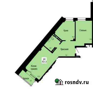 2-комнатная квартира, 54 м², 15/24 эт. на продажу в Красноярске Красноярск
