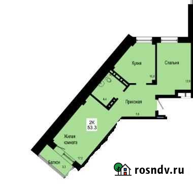 2-комнатная квартира, 54 м², 15/24 эт. на продажу в Красноярске Красноярск - изображение 1