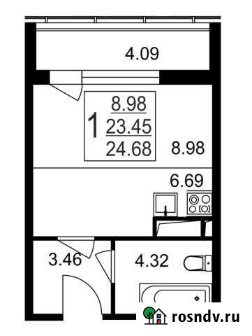 1-комнатная квартира, 24.7 м², 7/8 эт. на продажу в Красногорске Московской области Красногорск - изображение 1