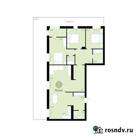 3-комнатная квартира, 108.8 м², 1/9 эт. на продажу в Новосибирске Новосибирск
