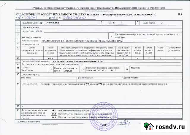 Участок ИЖС 9 сот. на продажу в Гавриловом-Яме Гаврилов-Ям - изображение 1
