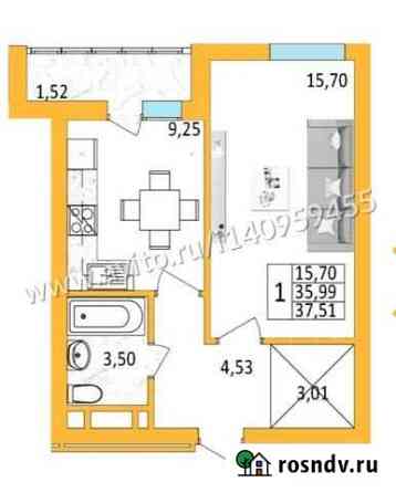 1-комнатная квартира, 37.5 м², 15/33 эт. на продажу в Уфе Уфа