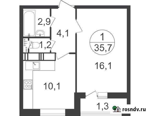 1-комнатная квартира, 35.7 м², 10/22 эт. на продажу в Балашихе Балашиха - изображение 1