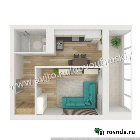 1-комнатная квартира, 39.3 м², 12/19 эт. на продажу в Уфе Уфа - изображение 1